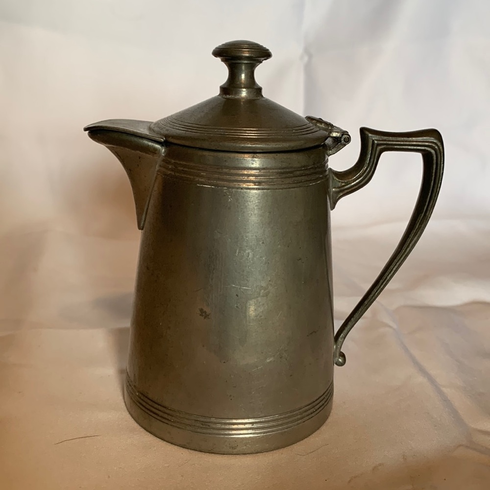 Vintage Priscilla Pewter Creamer With Lid
